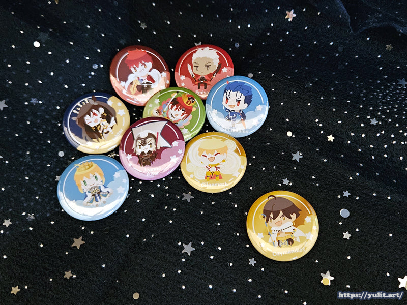 - New - FGO Chibi 1.25in (32mm) Pinback Button / Magnet Set