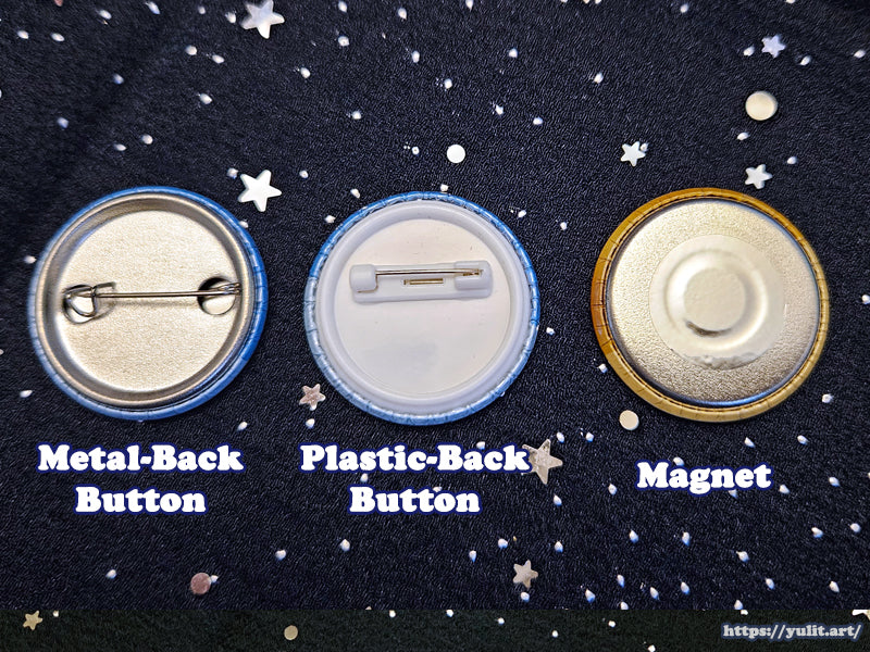 - New - FGO Chibi 1.25in (32mm) Pinback Button / Magnet Set