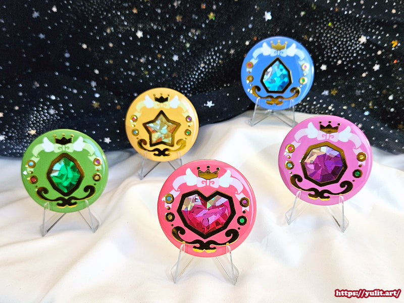 - New - Original - Magical Girl Compact Mirror Style Button