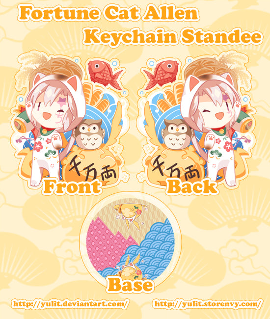|Sold Out| DGM - Fortune Cat Allen Keychain Standee
