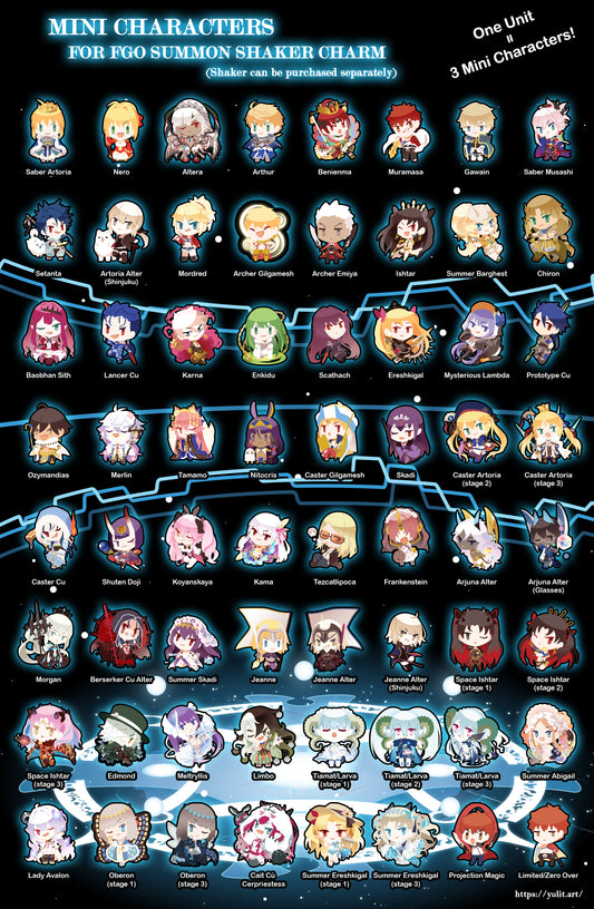 + Highlight + FGO Mini Characters for Openable Shakers (3 pieces)