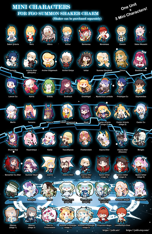 + Highlight + FGO Mini Characters for Openable Shakers (3 pieces)
