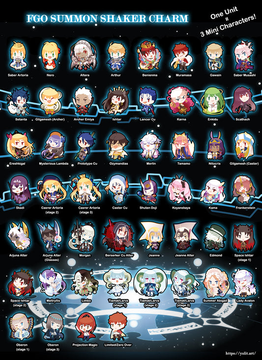 + Restock + FGO Mini Characters for Openable Shakers (3 pieces)