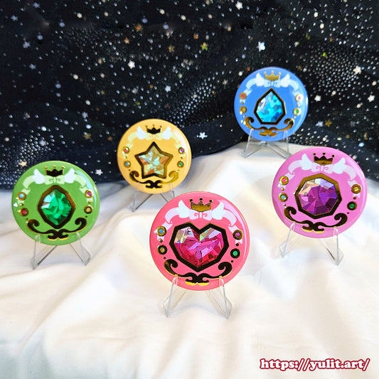 - New - Original - Magical Girl Compact Mirror Style Button
