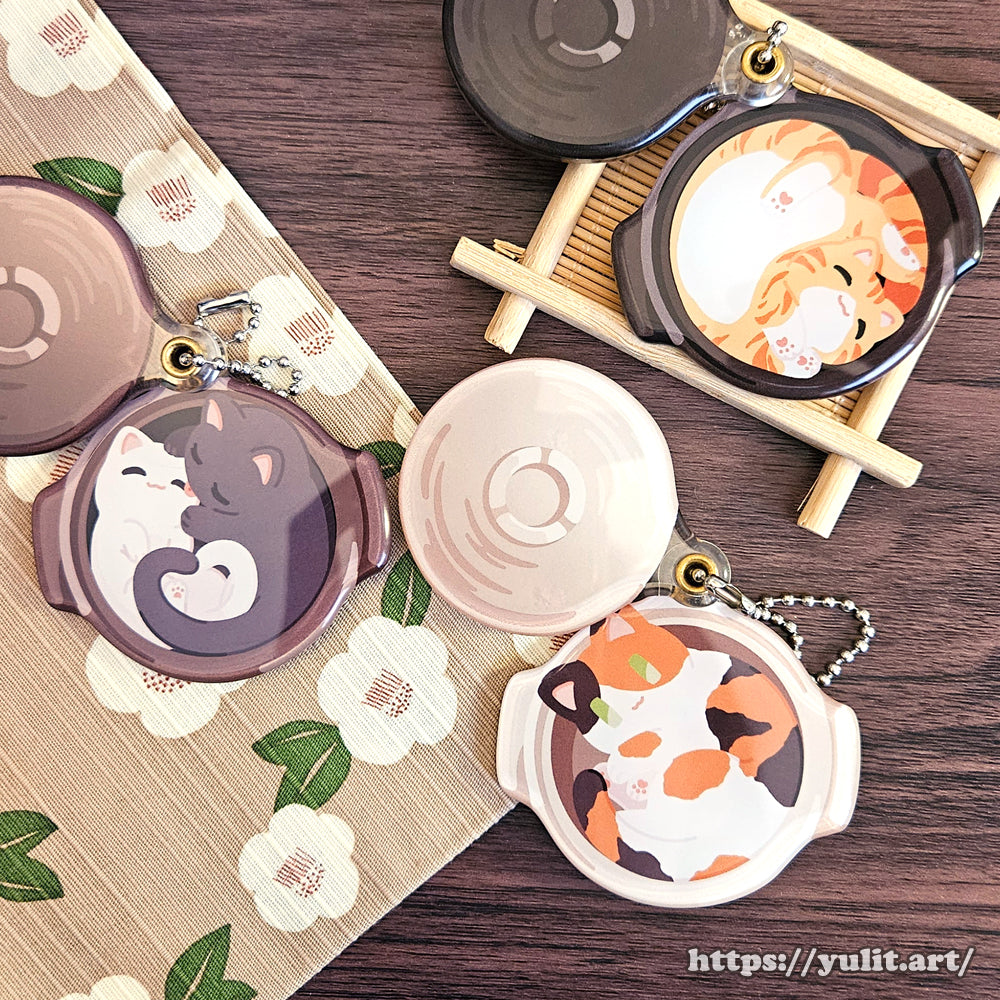 - New - Original - Turn-Open Nekonabe Cat Acrylic Keychain