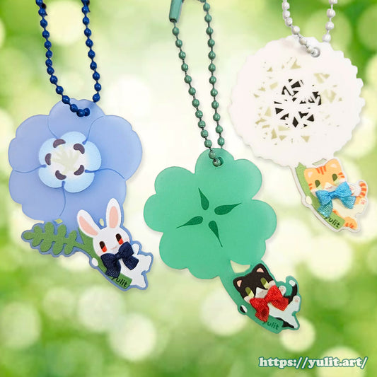 - New - Original - Floating Fairies Frosted Keychains