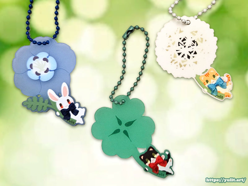 - New - Original - Floating Fairies Frosted Keychains