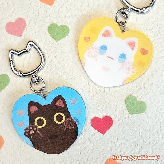 - New - Original - Cats Kneading Lenticular Acrylic Keychains