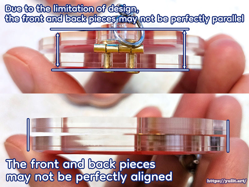 - New - Original - Flip-Open Pearl/Scallop Shell Acrylic Keychain