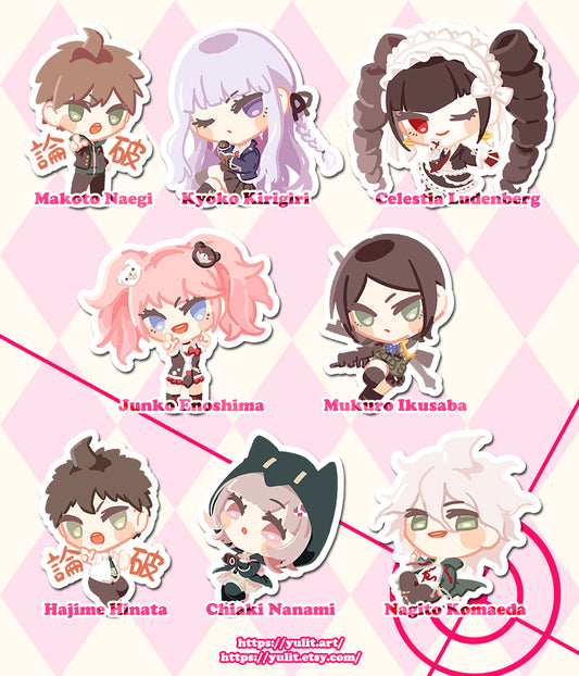 - New - Dangan Ronpa - Fanart Vinyl Sticker ver. 2
