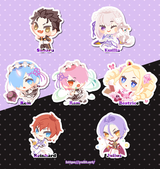 - New - Re:ZERO - Fanart Vinyl Sticker