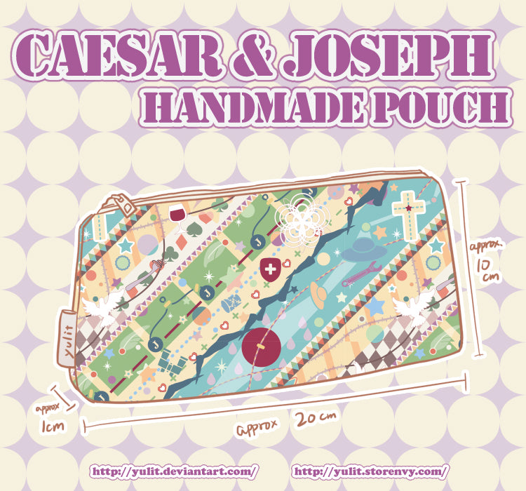 |Sold Out| JJBA - Handmade Fanart Canvas Pouch