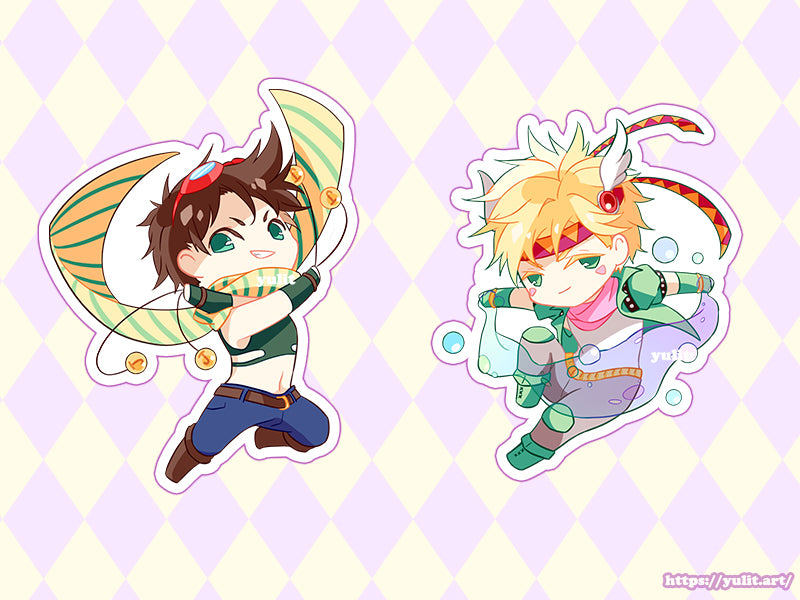 |Sold Out| JJBA - Caesar / Joseph Acrylic Keychain