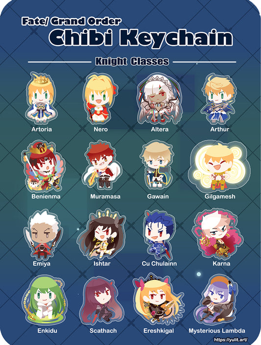 |Sold Out| FGO - Chibi Servant Acrylic Keychain A